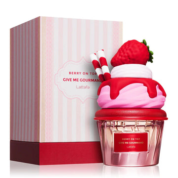 Lattafa Berry On Top Give Me Gourmand Eau de Parfum 75ml bottle