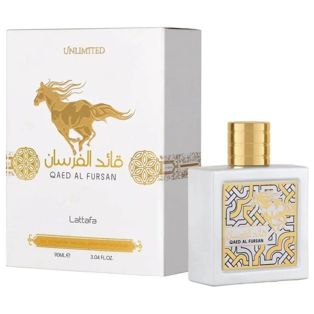 Lattafa Qaed Al Fursan Unlimited Eau de Parfum 90ml bottle