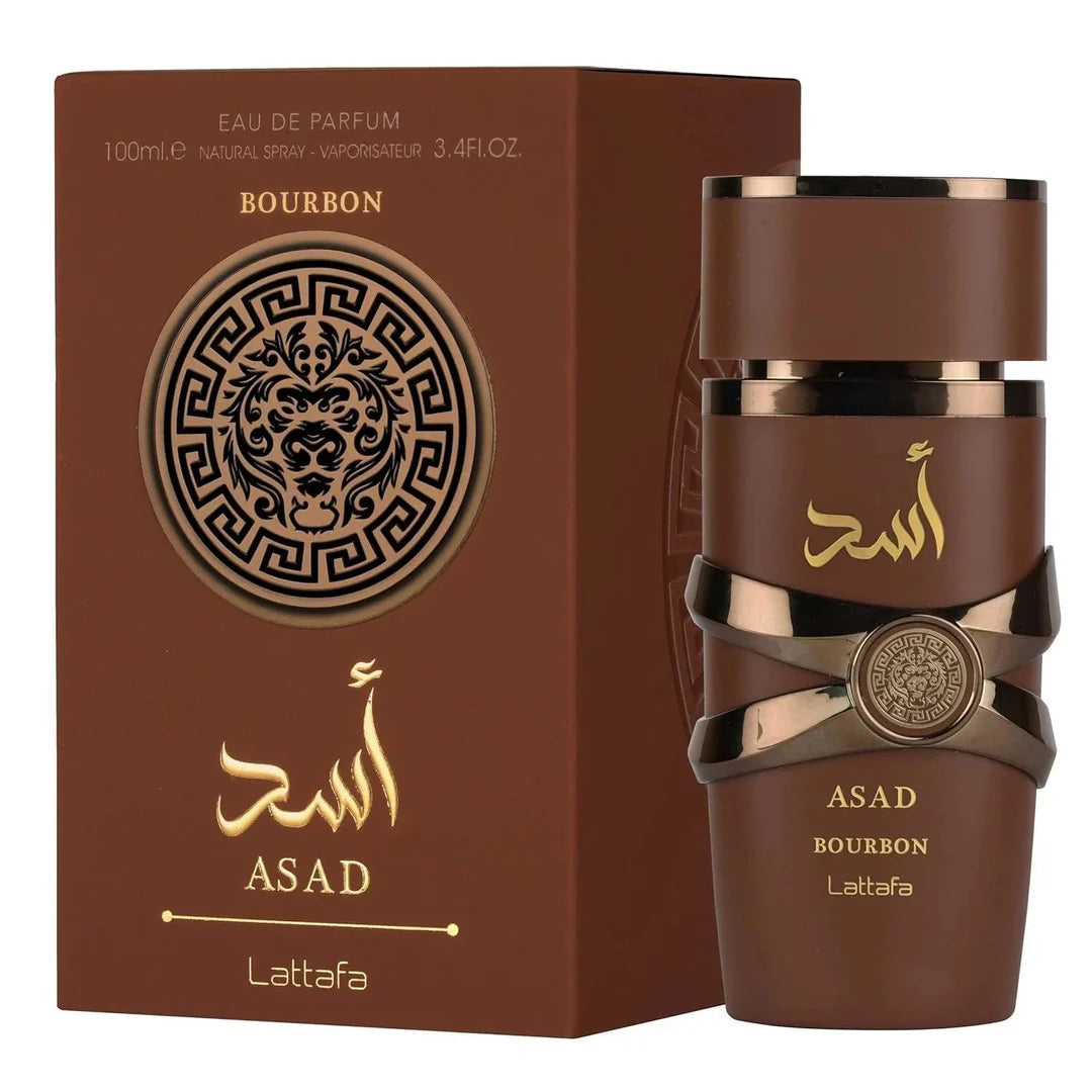 Lattafa Asad Bourbon Eau De Parfum 100ml bottle